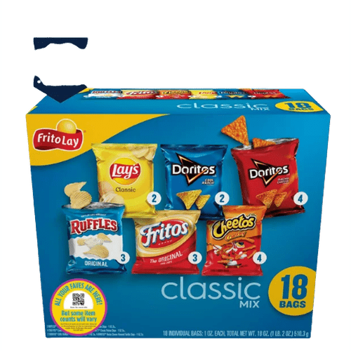 Lays Mix Potato Chips Variety Pack 18ct |Wilson Inmate Package Program 