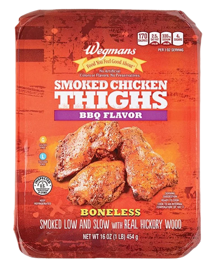Wegmans Smoked Chicken Thighs BBQ Flavor |Wilson Inmate Package Program 