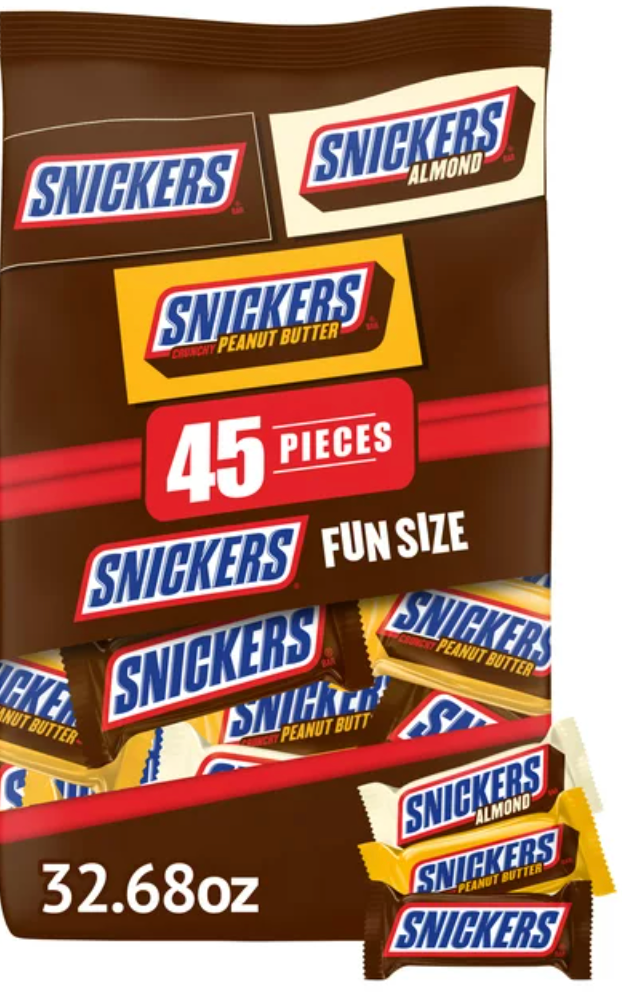 Snickers Variety Mix Fun Size, 45pcs