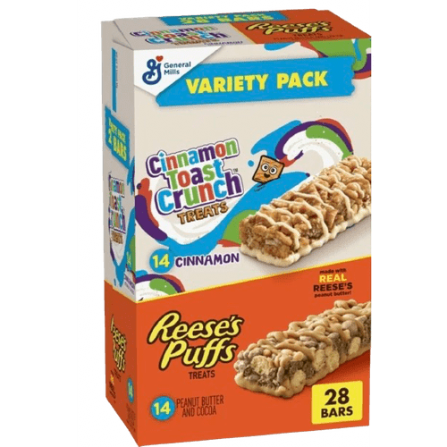 Reese's Puffs Cinnamon Toast Crunch Cereal Bars , 28 ct |Wilson Inmate Package Program