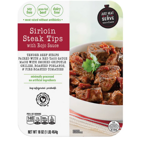 Sirloin Steak Tips With Rojo Sauce