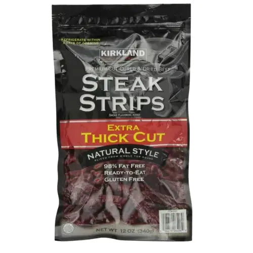 Kirkland Signature Premium Extra Thick Steak Strips, 12 oz