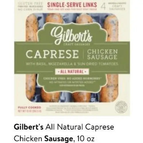 Aidells Gilberts Caprese Chicken Sausage 10 oz