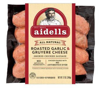 Aidells Smoked Chicken Sausage, Roasted Garlic and Gruyere