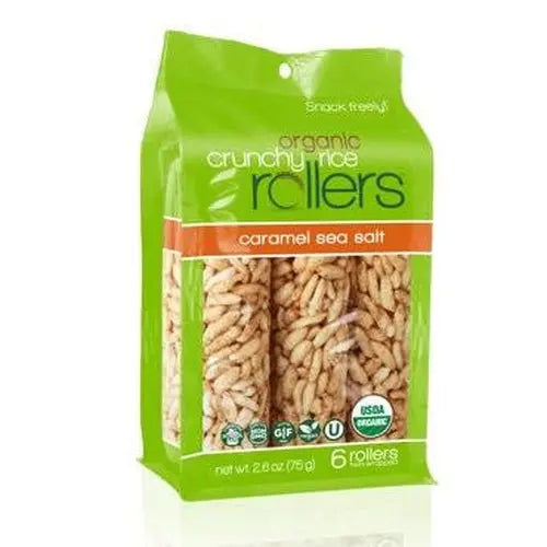 Crunchy Rice Rollers, Caramel Sea Salt, 6 Ct