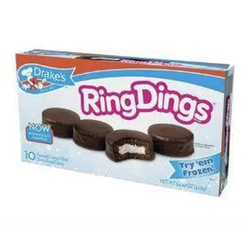 Drakes Ring Dings Devils Food Cakes 10 CT