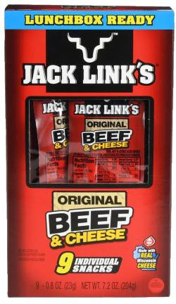 Jack Links Original Beef and Cheese, 7.2 oz, 9ct