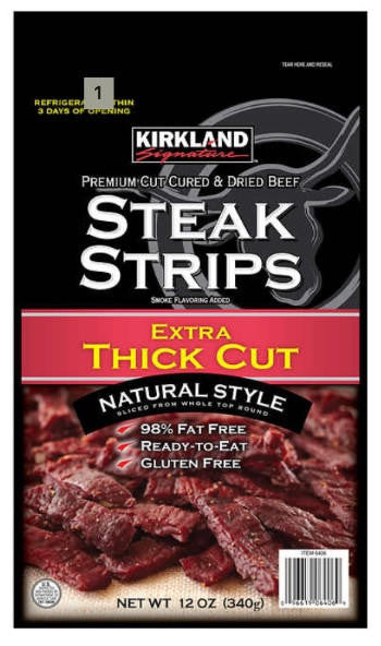 Kirkland Signature Premium Extra Thick Steak Strips, 12 oz