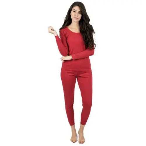 Ladies Pajama Set 100percent Cotton Red