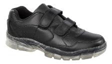 Leather Clear Sole Sneaker, Black