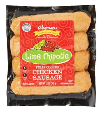 Lime Chipotle Fully Cooked Chicken Sausage