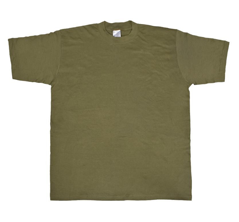 Mens Cotton T-Shirt- 6pc-Drab GRN