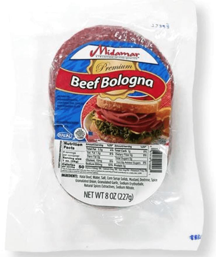 Midamar Halal Beef Bologna 8oz