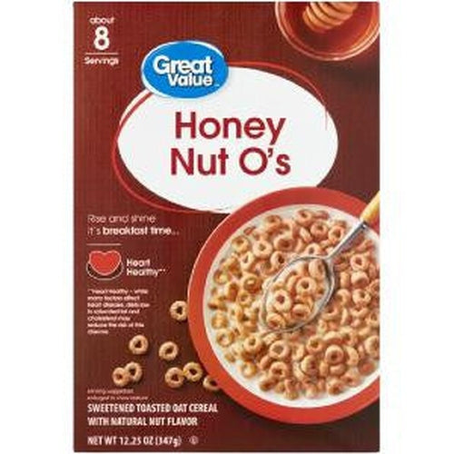 Post Great Value Honey Nut Os Oat Cereal, 12.25 oz