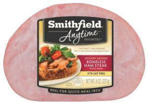 Smithfield Hickory Smoked Ham Steak Boneless 16.5oz