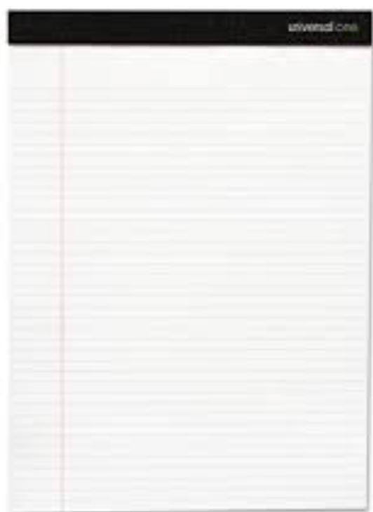 State Shops California White Writing Pad Wide