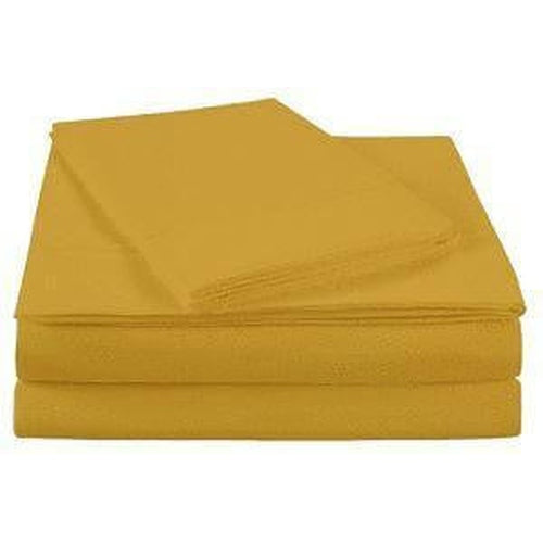 Wilson Inmate Package Program Ultra Soft microfiber solid sheet set Twin Spicy Mustard