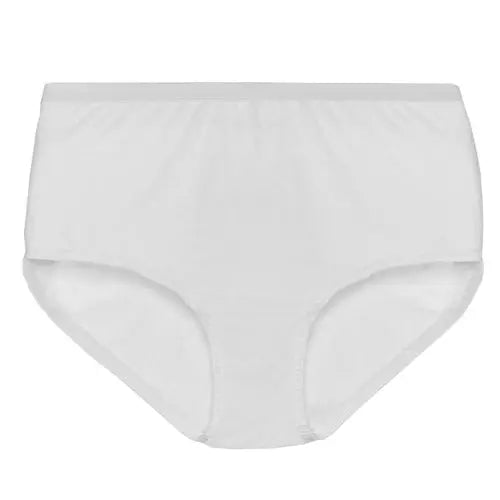 Womens Briefs 100percent Cotton-WHT ONLY 3pc